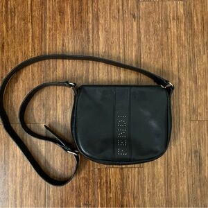 Fendi Vintage 90’s Black Crossbody Bag with Logo Detail